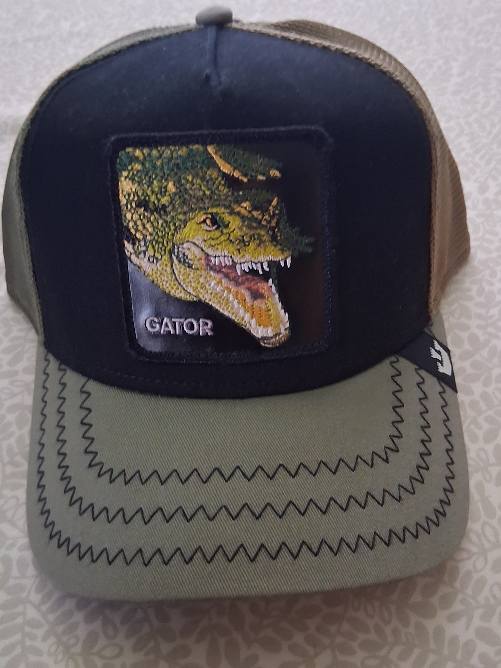 Goorin Bros Gator Patch Trucker Hat - Olive & Black